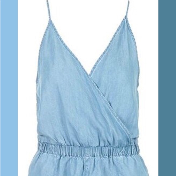 TopShpp Denim Romper with Pockets - Picture 4 of 5